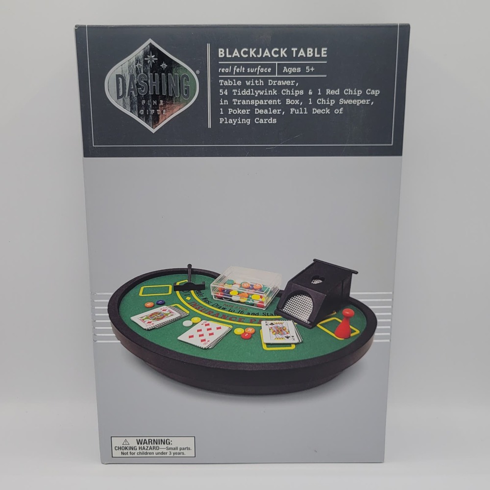 Dashing Fine Gifts Blackjack Table Casino Card Game Gift Set